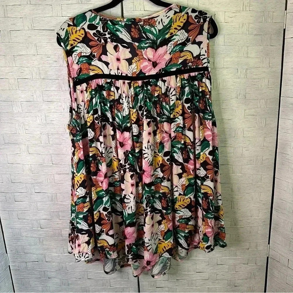 Lane Bryant sleepless, top floral, bohemian casual gathered plus size 18 - Picture 2 of 9